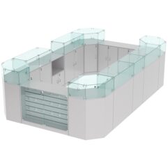 Комплект прилавков ВАЛЕНТИНО №1, Серый