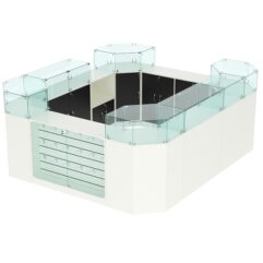 Комплект прилавков ВАЛЕНТИНО №2, Белый и Черный