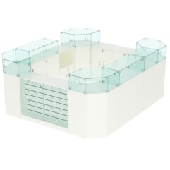 Комплект прилавков ВАЛЕНТИНО №2, Белый