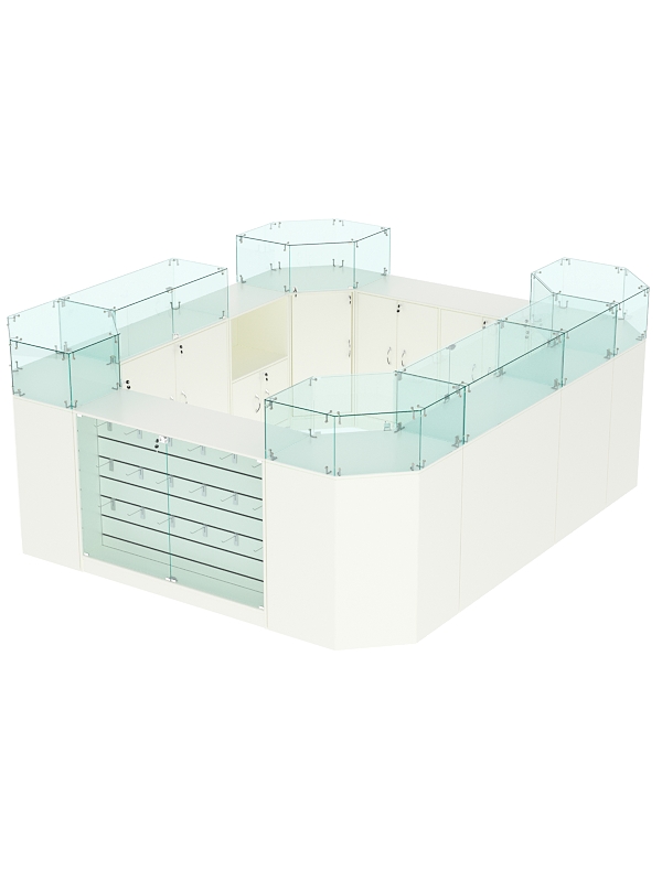 Комплект прилавков ВАЛЕНТИНО №2, Белый