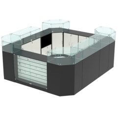 Комплект прилавков ВАЛЕНТИНО №2, Черный и Белый