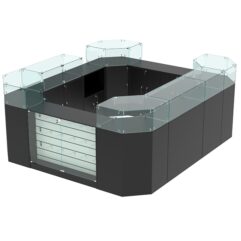 Комплект прилавков ВАЛЕНТИНО №2, Черный