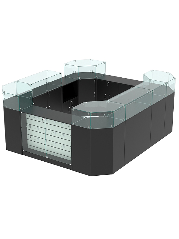 Комплект прилавков ВАЛЕНТИНО №2, Черный