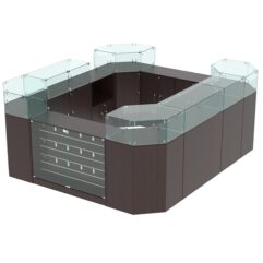 Комплект прилавков ВАЛЕНТИНО №2, Дуб Венге