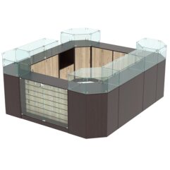 Комплект прилавков ВАЛЕНТИНО №2, Дуб Венге и Дуб Сонома