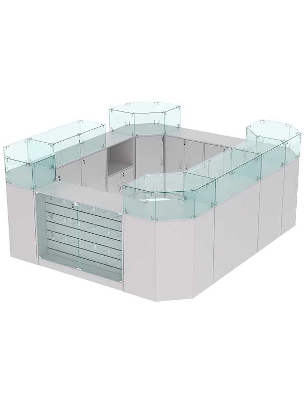 Комплект прилавков ВАЛЕНТИНО №2, Серый