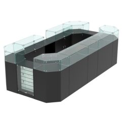 Комплект прилавков ВАЛЕНТИНО №3, Черный