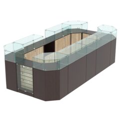 Комплект прилавков ВАЛЕНТИНО №3, Дуб Венге и Дуб Сонома