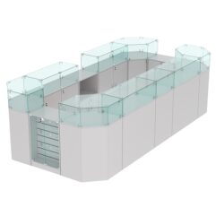 Комплект прилавков ВАЛЕНТИНО №3, Серый