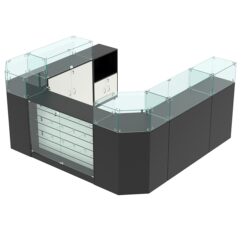 Комплект прилавков ВАЛЕНТИНО №4, Черный и Белый