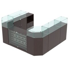 Комплект прилавков ВАЛЕНТИНО №4, Дуб Венге