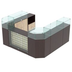 Комплект прилавков ВАЛЕНТИНО №4, Дуб Венге и Дуб Сонома