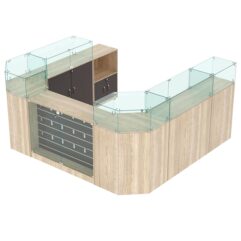 Комплект прилавков ВАЛЕНТИНО №4, Дуб Сонома и Дуб Венге