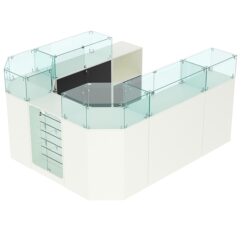 Комплект прилавков ВАЛЕНТИНО №6, Белый и Черный