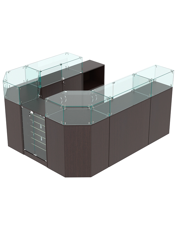 Комплект прилавков ВАЛЕНТИНО №6, Дуб Венге