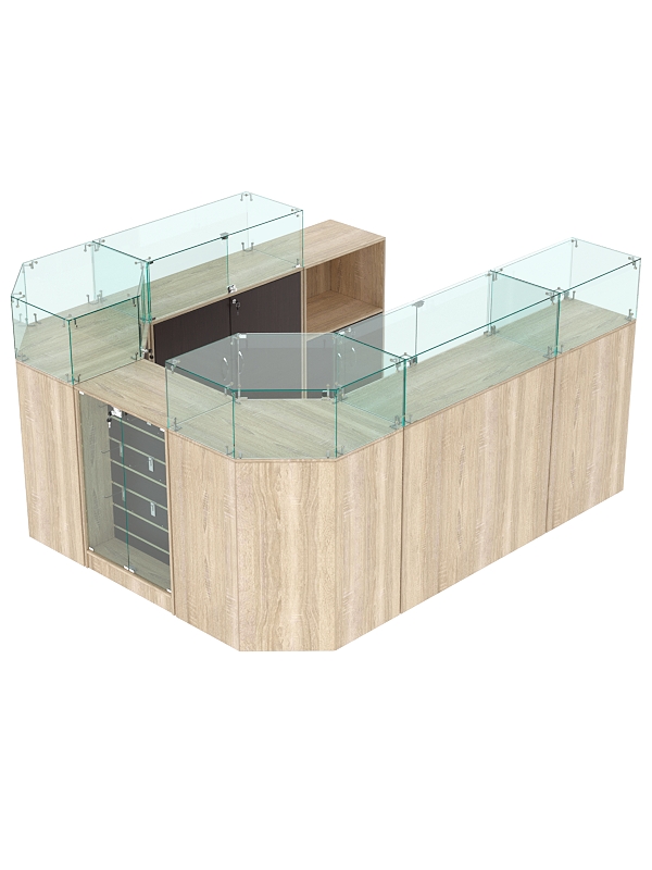 Комплект прилавков ВАЛЕНТИНО №6, Дуб Сонома и Дуб Венге