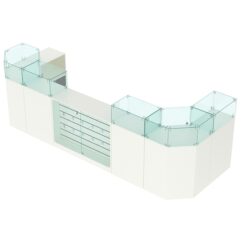 Комплект прилавков ВАЛЕНТИНО №7, Белый и Черный