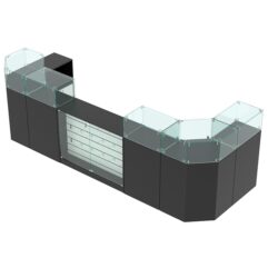 Комплект прилавков ВАЛЕНТИНО №7, Черный и Белый