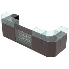 Комплект прилавков ВАЛЕНТИНО №7, Дуб Венге