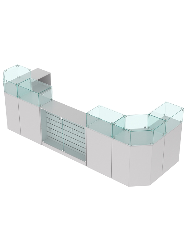 Комплект прилавков ВАЛЕНТИНО №7, Серый