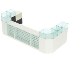 Комплект прилавков ВАЛЕНТИНО №8, Белый и Черный