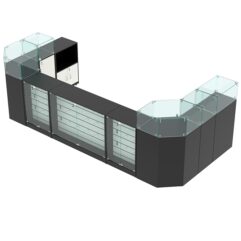 Комплект прилавков ВАЛЕНТИНО №8, Черный и Белый