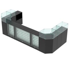 Комплект прилавков ВАЛЕНТИНО №8, Черный