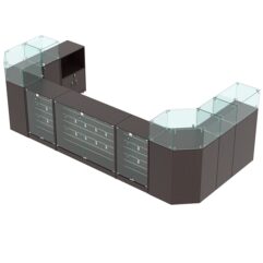 Комплект прилавков ВАЛЕНТИНО №8, Дуб Венге