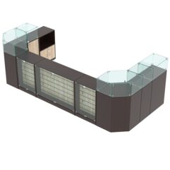 Комплект прилавков ВАЛЕНТИНО №8, Дуб Венге и Дуб Сонома