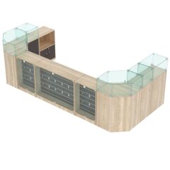 Комплект прилавков ВАЛЕНТИНО №8, Дуб Сонома и Дуб Венге