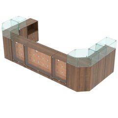 Комплект прилавков ВАЛЕНТИНО №8, Орех