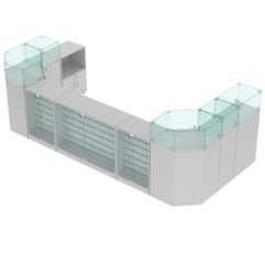 Комплект прилавков ВАЛЕНТИНО №8, Серый