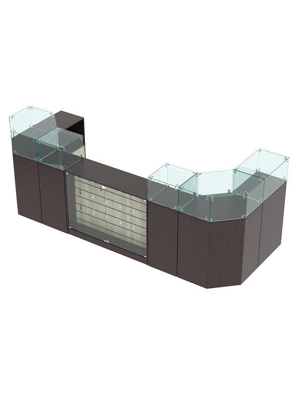 Комплект прилавков ВАЛЕНТИНО №9, Дуб Венге и Дуб Сонома