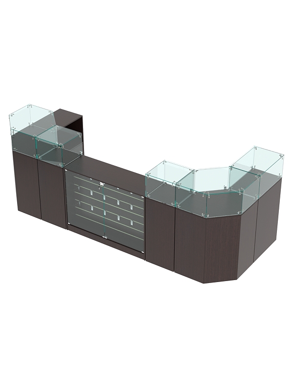 Комплект прилавков ВАЛЕНТИНО №9, Дуб Венге