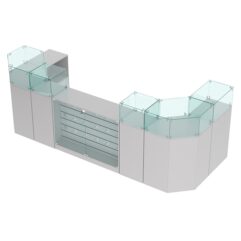 Комплект прилавков ВАЛЕНТИНО №9, Серый