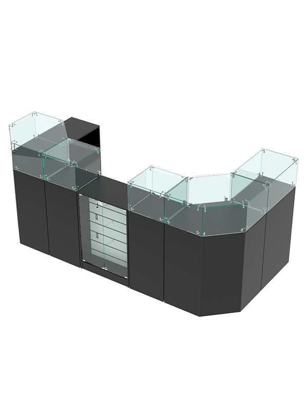 Комплект прилавков ВАЛЕНТИНО №10, Черный