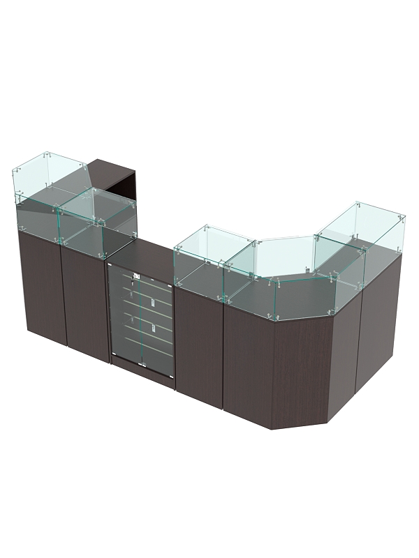 Комплект прилавков ВАЛЕНТИНО №10, Дуб Венге