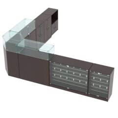 Комплект прилавков ВАЛЕНТИНО №11, Дуб Венге