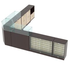 Комплект прилавков ВАЛЕНТИНО №11, Дуб Венге и Дуб Сонома