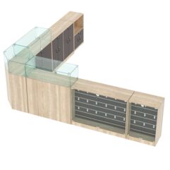 Комплект прилавков ВАЛЕНТИНО №11, Дуб Сонома и Дуб Венге