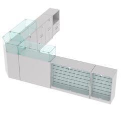 Комплект прилавков ВАЛЕНТИНО №11, Серый
