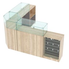 Комплект прилавков ВАЛЕНТИНО №12, Дуб Сонома и Дуб Венге