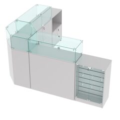 Комплект прилавков ВАЛЕНТИНО №12, Серый