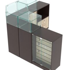 Комплект прилавков ВАЛЕНТИНО №13, Дуб Венге и Дуб Сонома