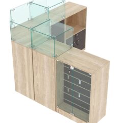 Комплект прилавков ВАЛЕНТИНО №13, Дуб Сонома и Дуб Венге