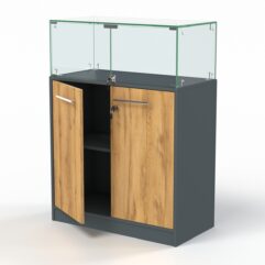 Прилавок ФЕЕРВЕРК №3, Темно-серый и Дуб Золотистый