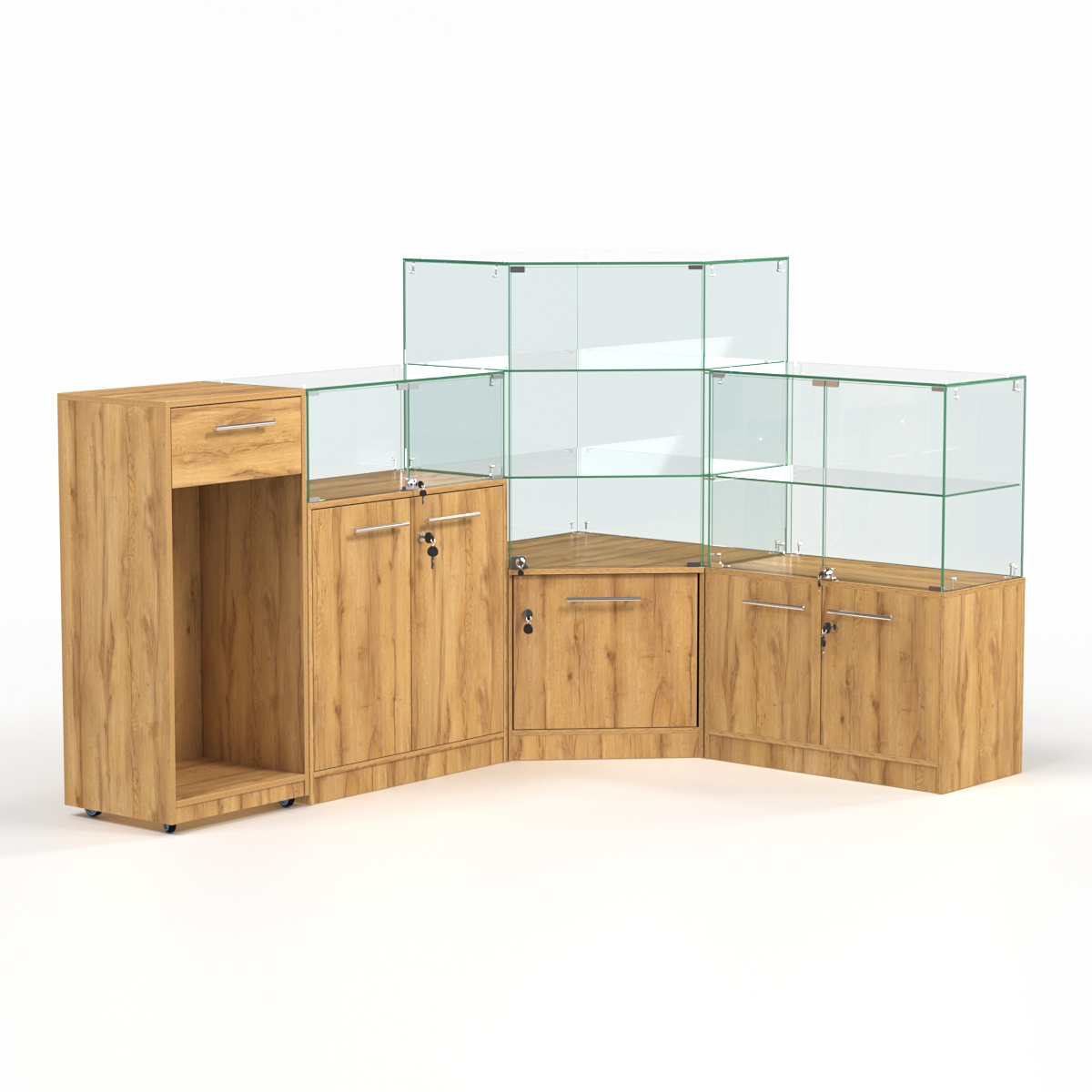 Комплект прилавков ФЕЕРВЕРК №1, Дуб Золотистый