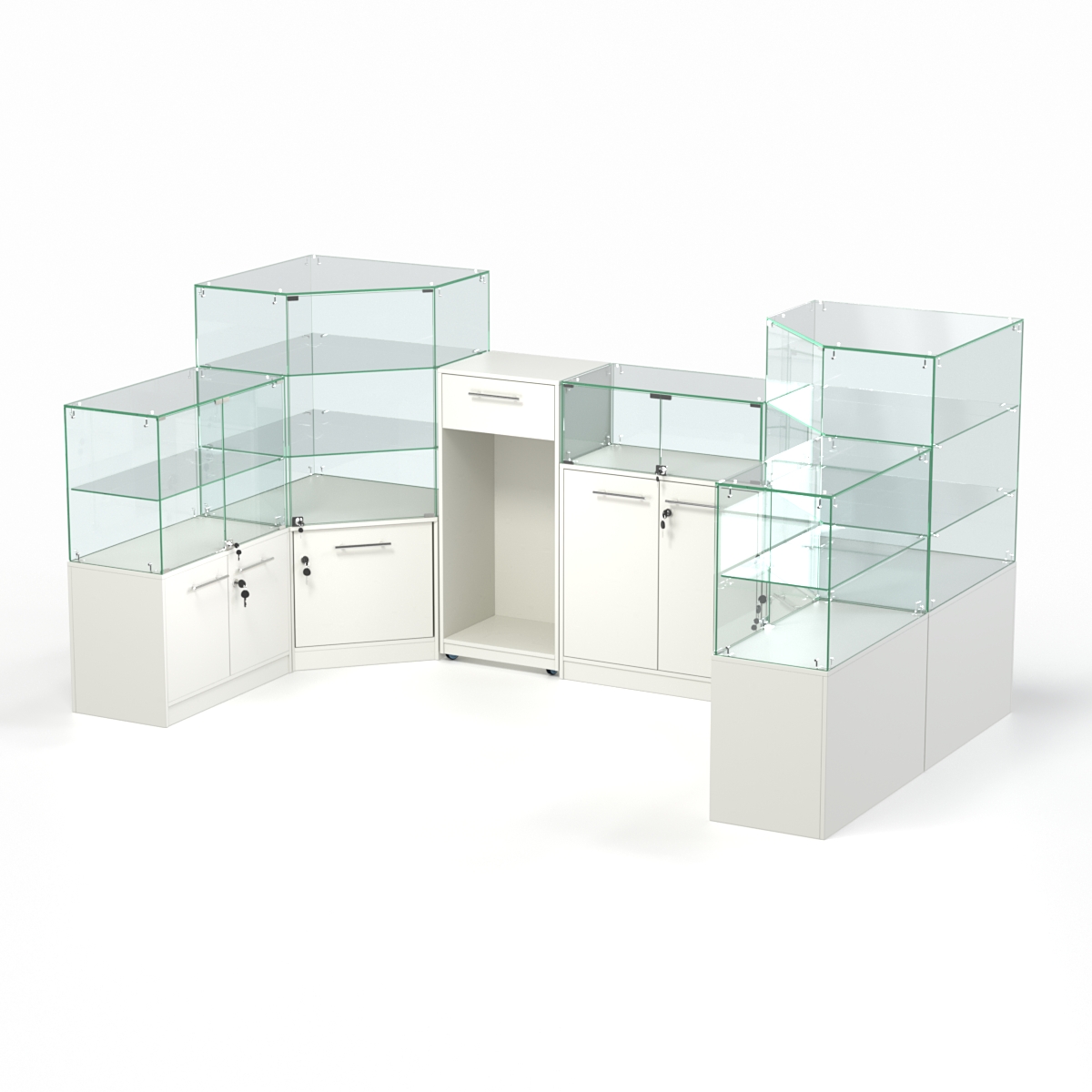 Комплект прилавков ФЕЕРВЕРК №5, Белый