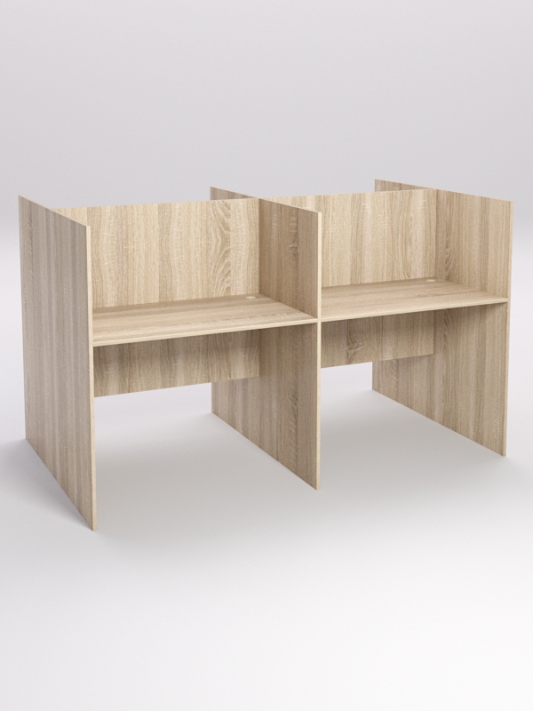 Стол оператора колл-центра секционный двухсторонний №3-2, Дуб Сонома