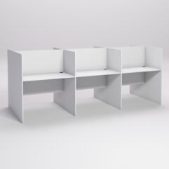 Стол оператора колл-центра секционный двухсторонний №3-3, Белый